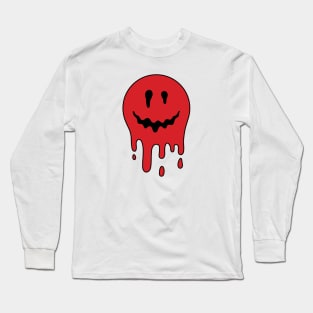 Red Dripping Smile Long Sleeve T-Shirt